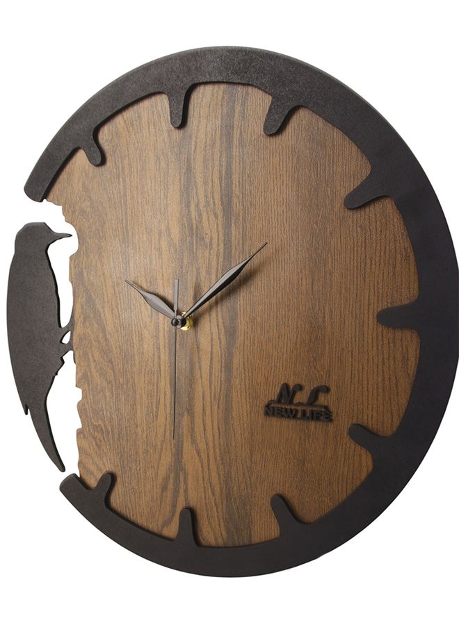 نيو لايف ساعة حائط خشب MDF بتصميم عصري مع شكل طائر – ديكور أنيق للمنزل - Image 3